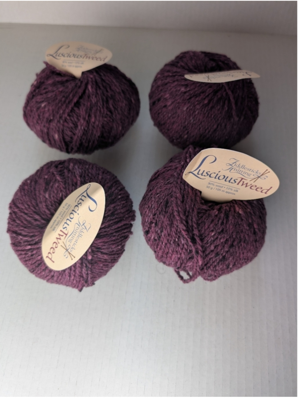 Fiddlesticks Knitting Luscious Tweed 4 x 50 gr BNWT